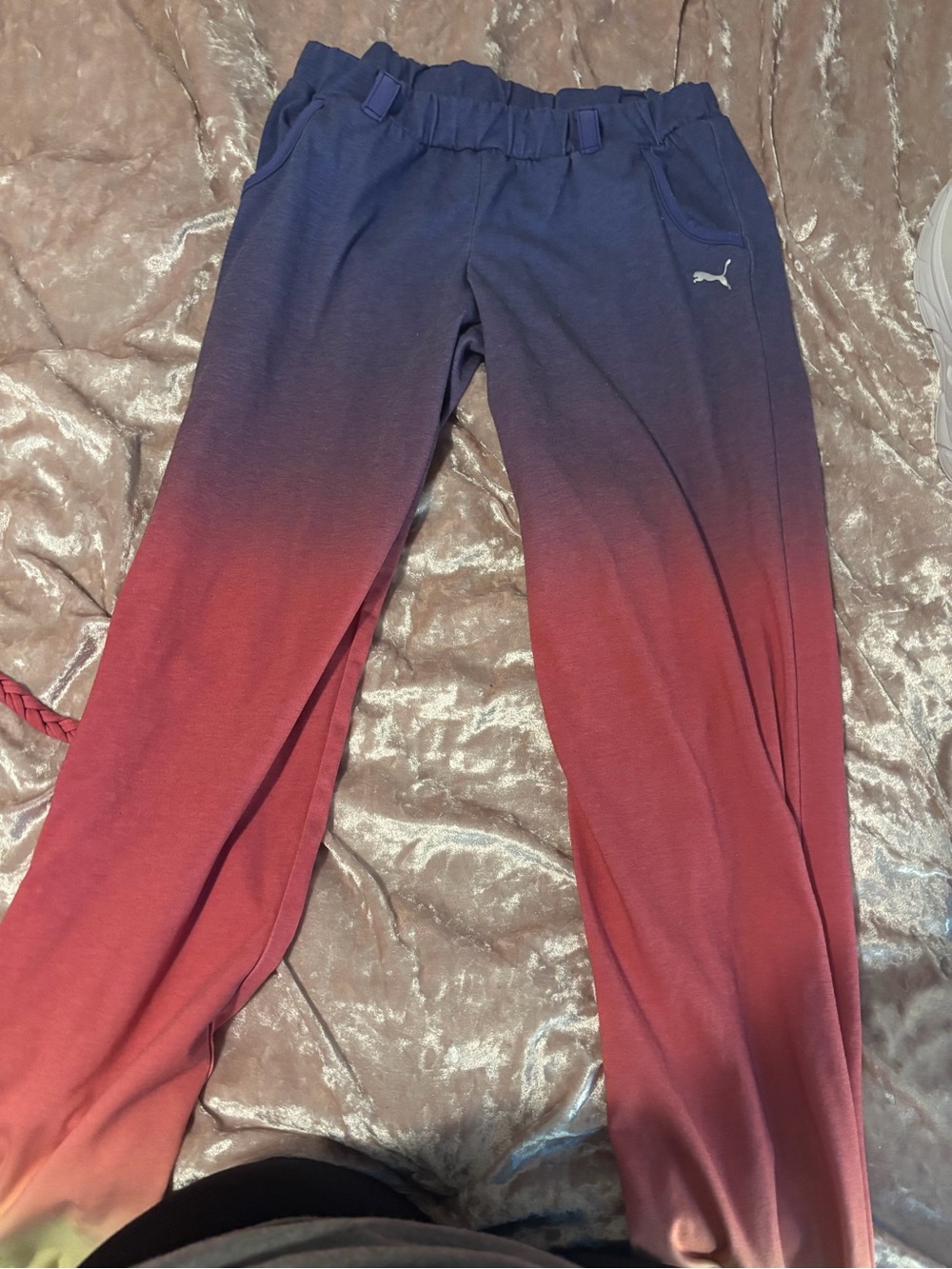 Puma Kids Ombre Navy to Red Joggers